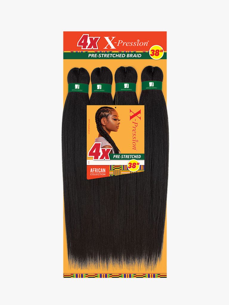 4X X - PRESSION PRE - STRETCHED BRAID 38 - ShanShar Beauty : The world of beauty.