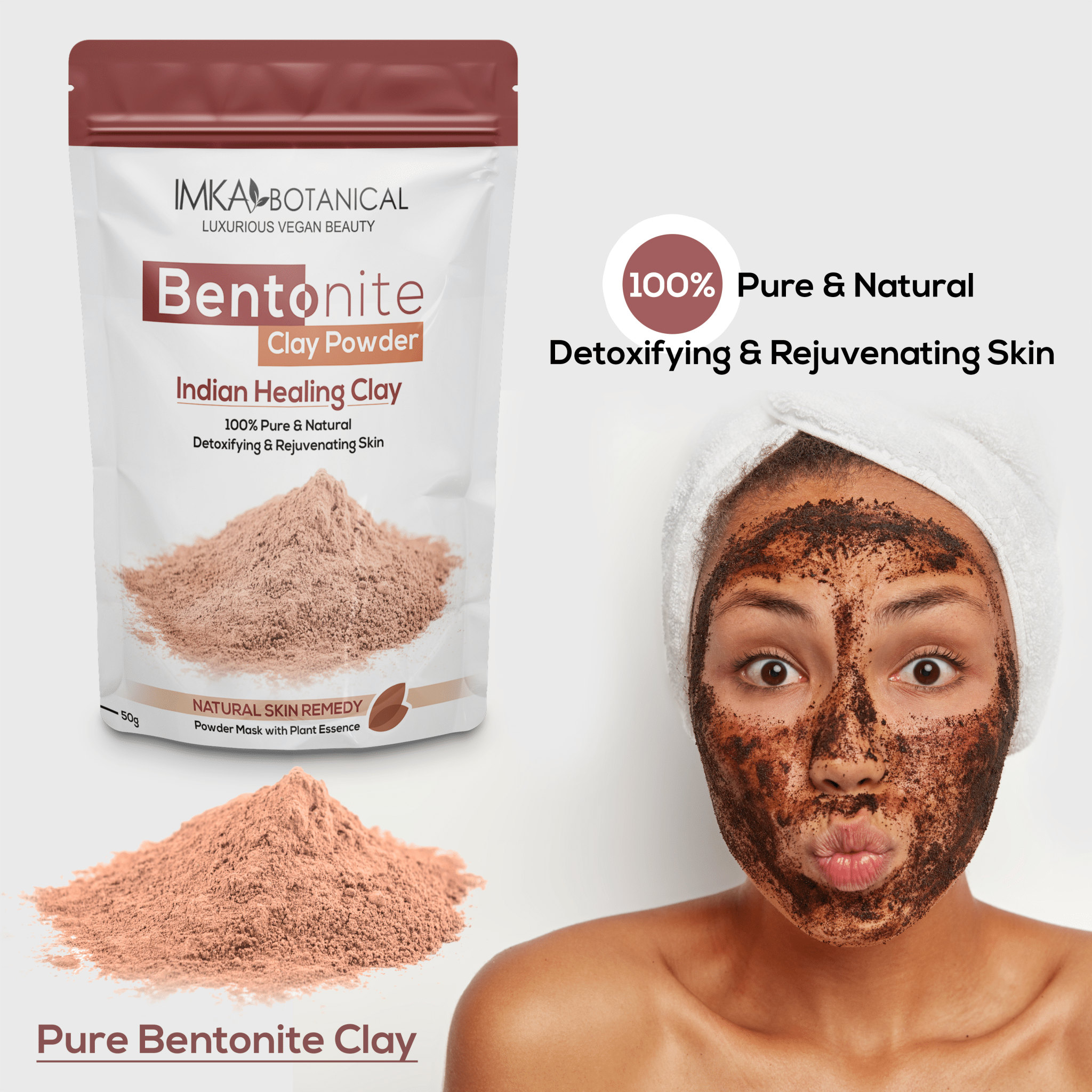 Facial Bentonite clay Mask - Clean face with Detox mask - 50 gr - ShanShar Beauty : The world of beauty.