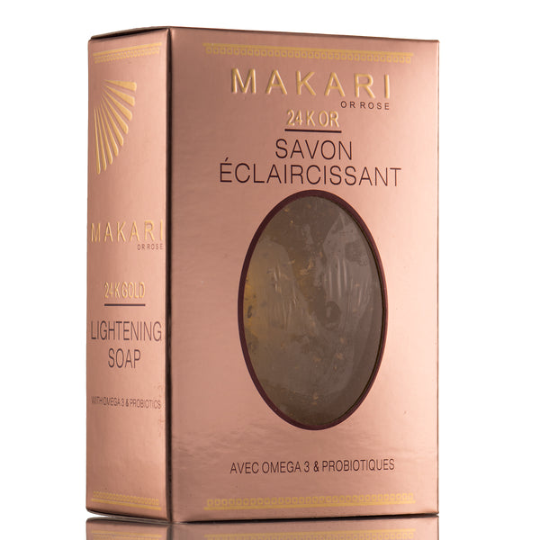 MAKARI - 24K ROSE GOLD MOISTURIZING SOAP  Moisture-rich. Rejuvenates glow.  For all skin types as directed - ShanShar