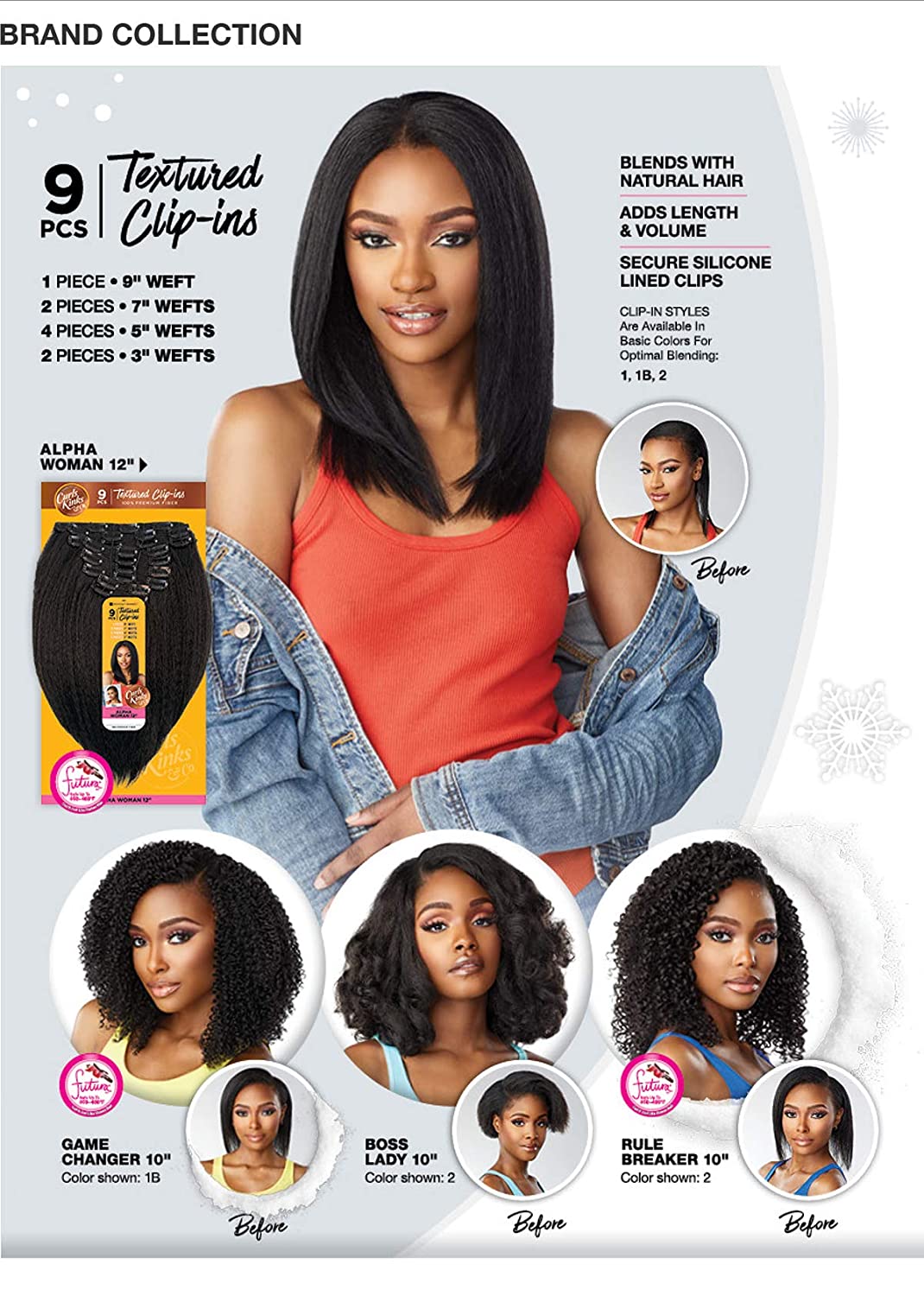 Sensationnel Curls Kinks & CO Textured Clip In Blend Hair Extension - ShanShar Beauty : The world of beauty.