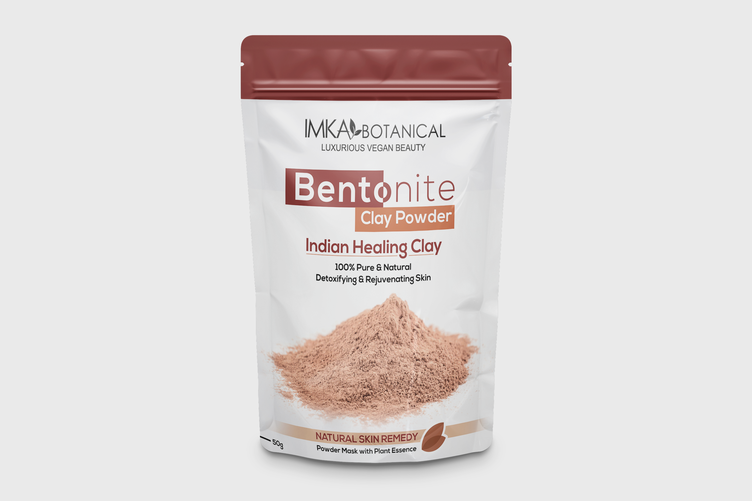 Masque facial à l'argile bentonite - Visage propre avec masque détox - 50 gr
