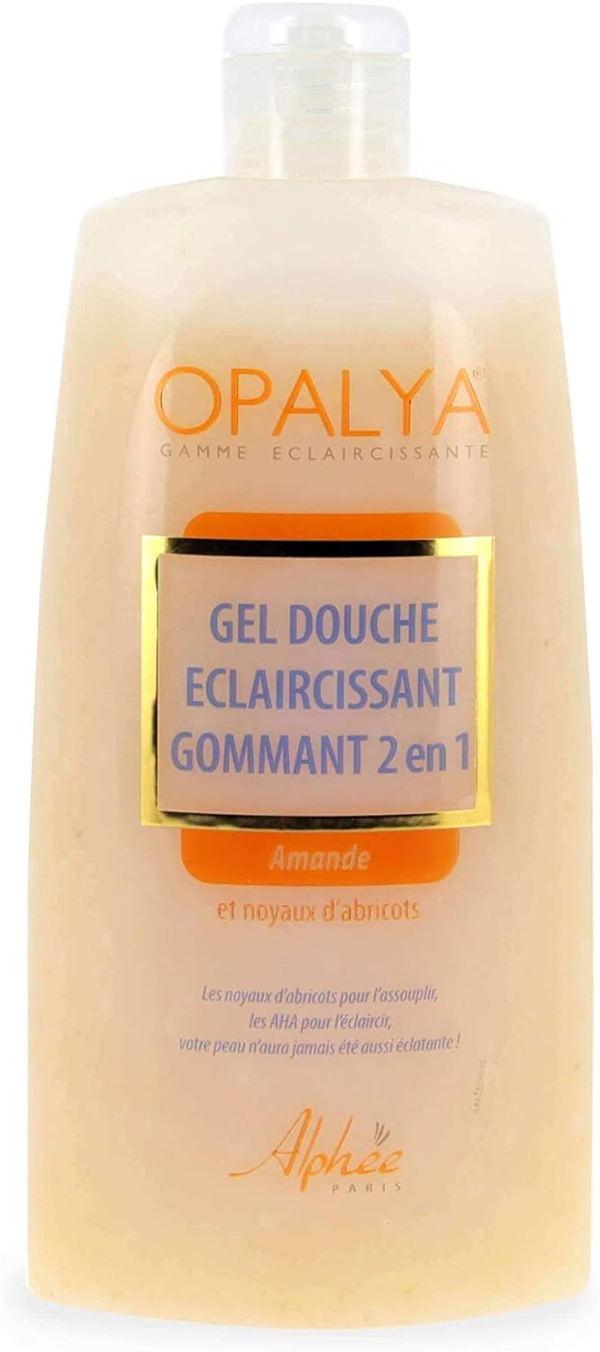 Opalya Gel douche exfoliant éclaircissant 2 EN 1 Au noyau d'abricot