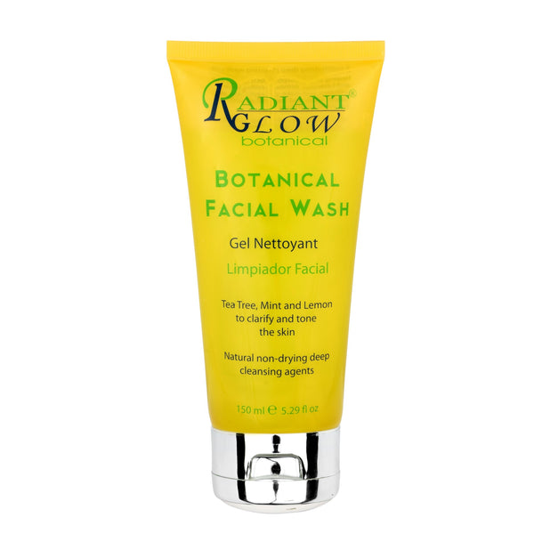 GEL LAVANT BOTANIQUE POUR LE VISAGE RADIANT GLOW - Arbre à thé biologique, menthe et citron pour clarifier et tonifier la peau