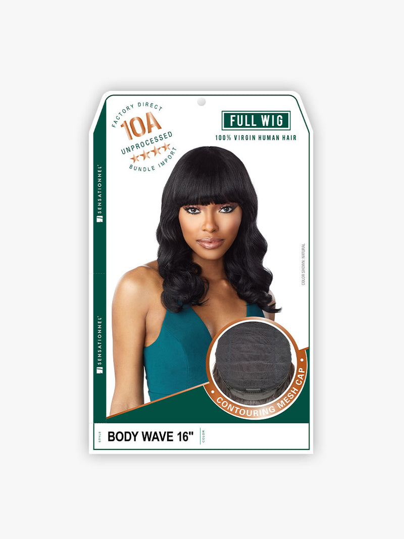 Sensationnel Non Transformé Vierge 10A FULL Wig BODY WAVE 16"