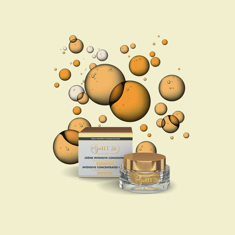 HT26 PARIS - Intensive Concentrated Face Cream Gold & Argan , Clean the dark areas & evens skin tone - ShanShar