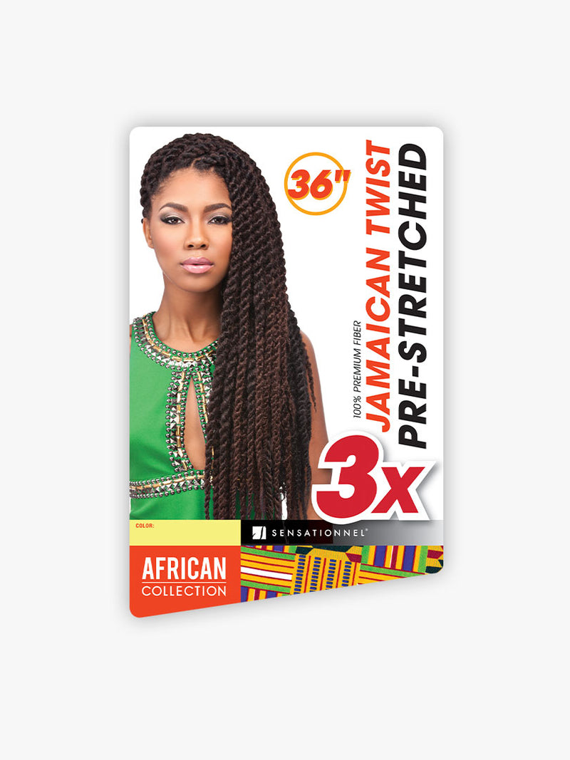 SENSATIONNEL AFRICAN COLLECTION -3X JAMAICAN TWIST PRE-STRETCHED 36"