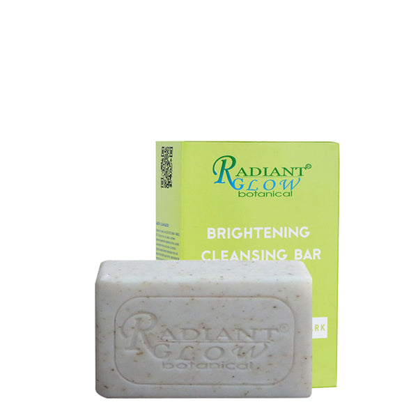 BARRE NETTOYANTE ÉCLAIRCISSANTE BOTANIQUE RADIANT GLOW 200G / SANS SAVON au LAIT DE CHÈVRE et ARBRE À THÉ, pour le visage et le corps.