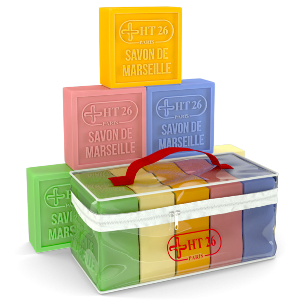 HT26 Paris - Set of 5 Marseille soap 150 gr in 5 fragrances