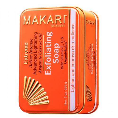 MAKARI - EXTREME ARGAN & CARROT OIL EXFOLIATING SOAP - Exfoliates. Lightens. Unifies tone.  For all skin types except sensitive - ShanShar