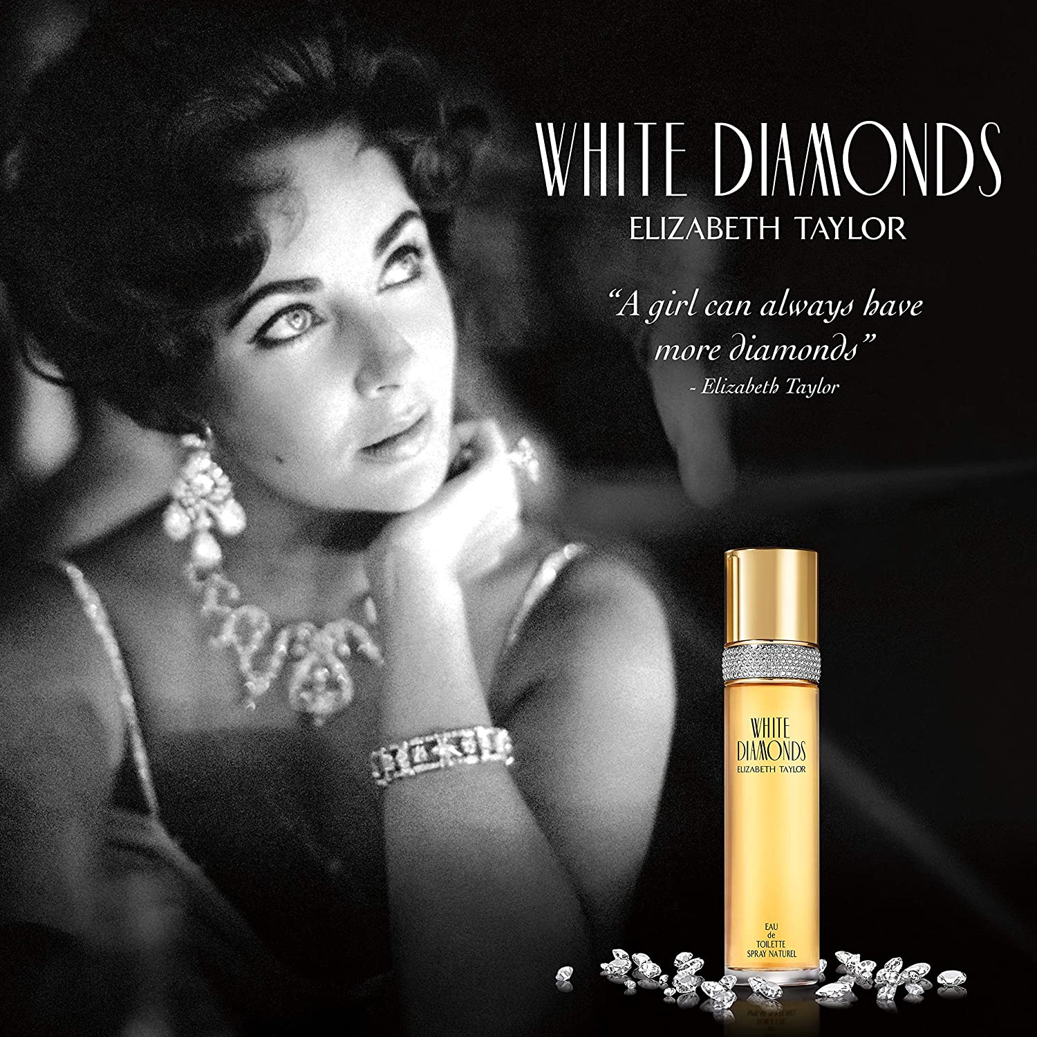 FRAG - White Diamonds by Elizabeth Taylor - Fragrance for Women Eau de Toilette Spray 1.0 oz (30mL)