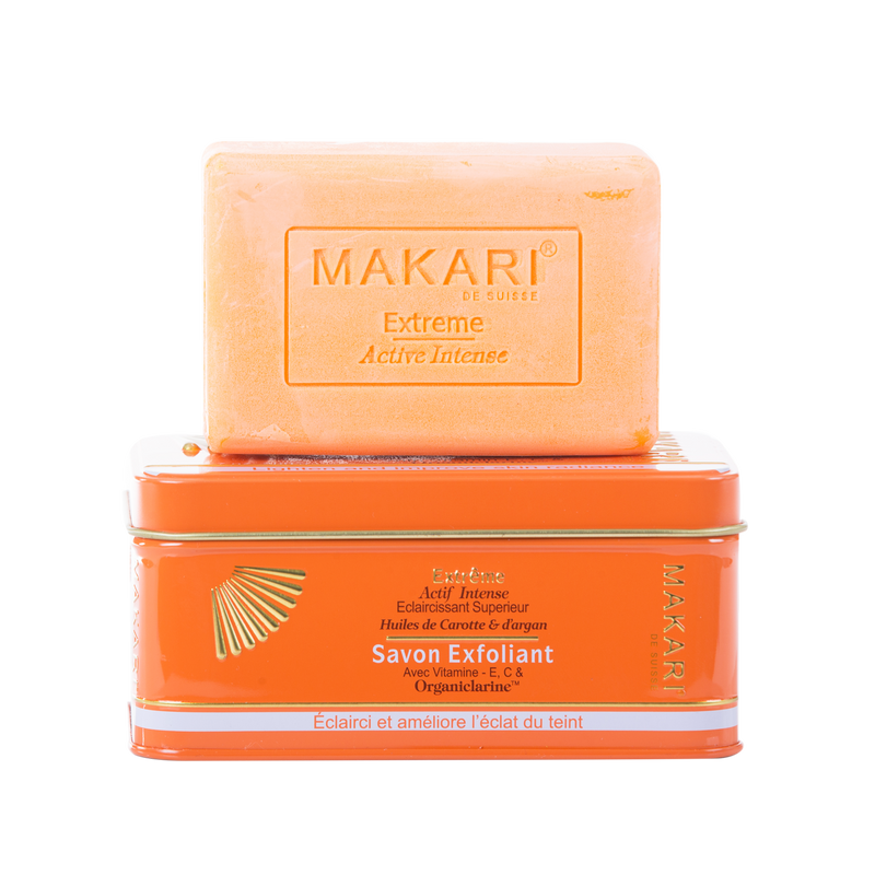 MAKARI - EXTREME ARGAN & CARROT OIL EXFOLIATING SOAP - Exfoliates. Lightens. Unifies tone.  For all skin types except sensitive - ShanShar