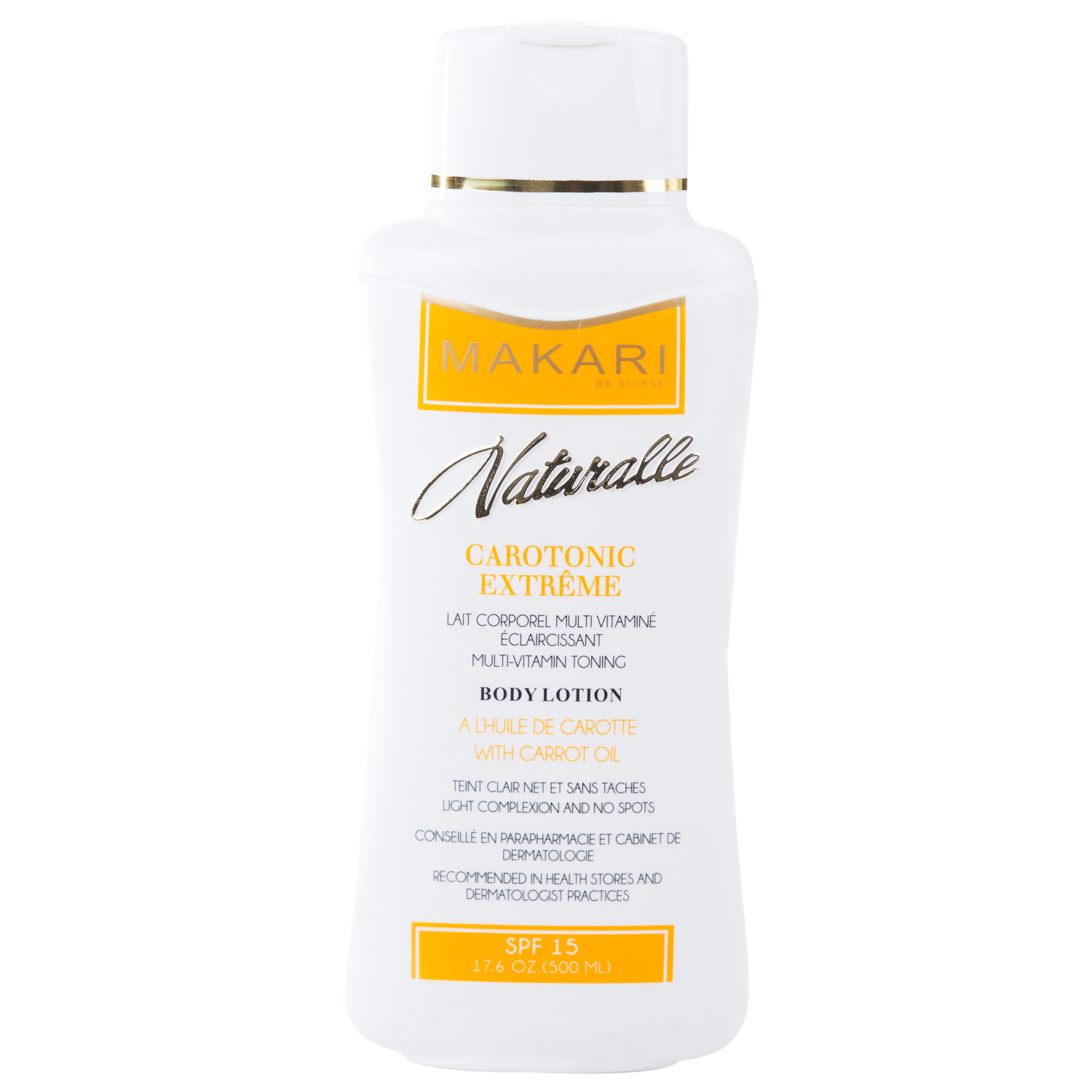MAKARI - CAROTONIC EXTREME BODY LOTION SPF 15 Balances oil. Lightens scars. Brightens tone.  For combination, oily and acne-prone skin types. - ShanShar