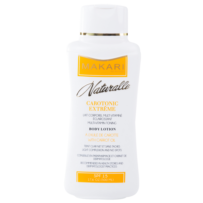 MAKARI - CAROTONIC EXTREME BODY LOTION SPF 15 Balances oil. Lightens scars. Brightens tone.  For combination, oily and acne-prone skin types. - ShanShar