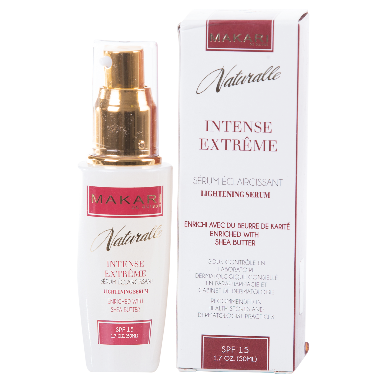 MAKARI - INTENSE EXTREME TONING SERUM SPF 15  / Smooths. Softens. Fades marks. Boosts glow.  For dry to normal skin types - ShanShar