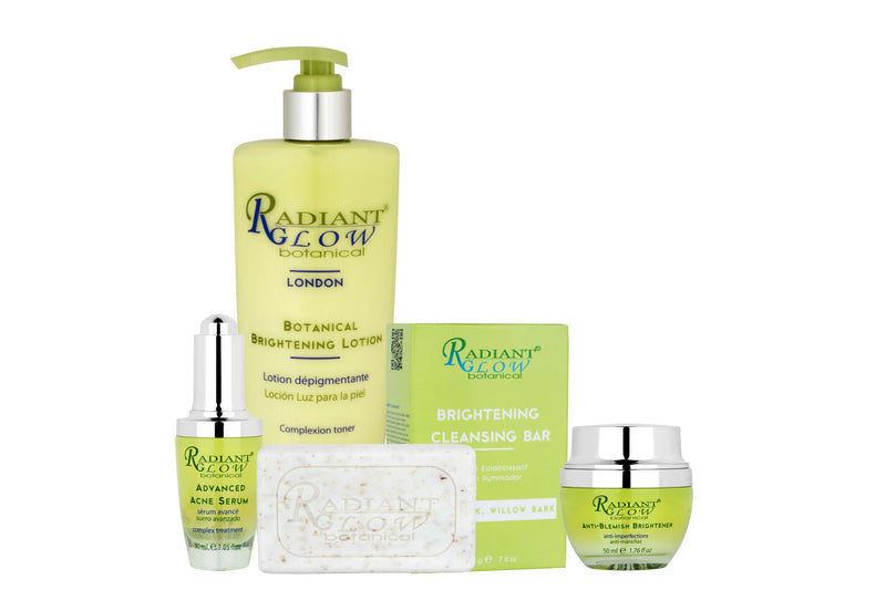 RADIANT GLOW  - Botanical Brighten & regenerate Skin  SET 4pcs