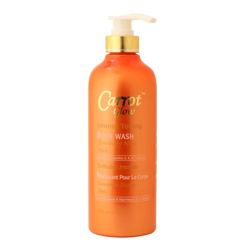 LABELLE GLOW - Carrot Glow Intense Toning Body Wash Rosemerry mint With Carrot Oil & Vitamin A, K & E complex - ShanShar