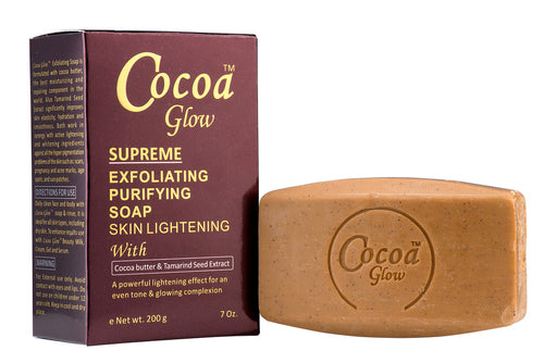 LABELLE GLOW - Cocoa Glow Supreme Exfoliating Soap With Cocoa Butter & Tamarind Seed Extract - ShanShar