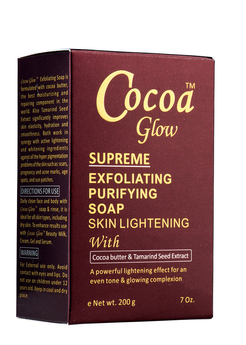 LABELLE GLOW - Cocoa Glow Supreme Exfoliating Soap With Cocoa Butter & Tamarind Seed Extract - ShanShar