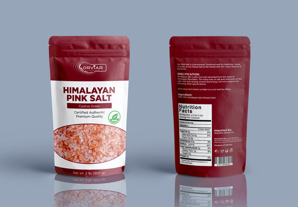 Orviar Himalayan Pink Salt, Coarse Grain, Certified Authentic, 5 lb. (2.27 Kg)