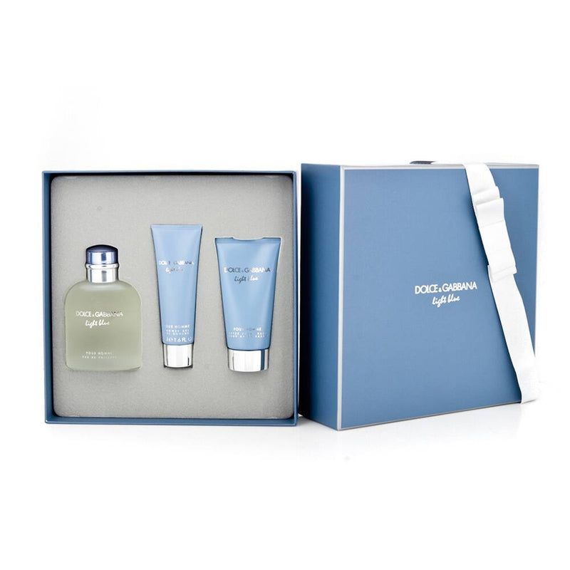 FRAG - DOLCE & GABBANA LIGHT BLUE 3 PCS SET FOR MEN: 4.2 Eau De Toilette  Spray – ShanShar Beauty : The world of beauty.