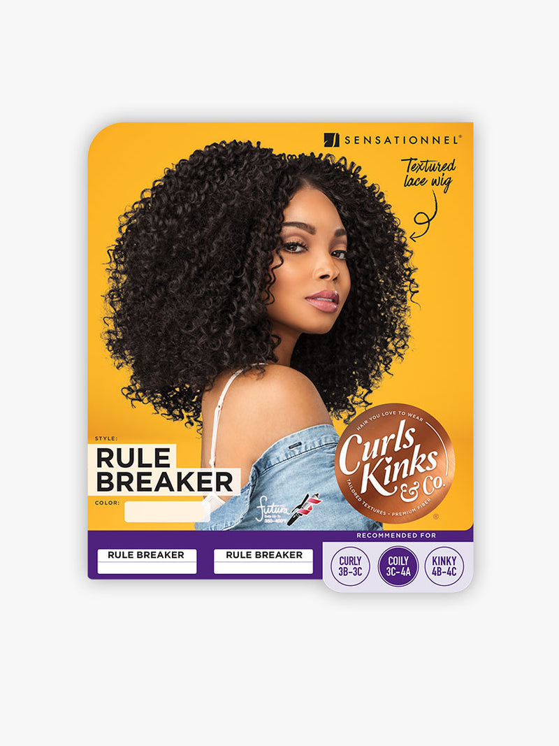 Sensationnel Curls Kinks & CO COILY 3C-4A Empress Lace Edge Perruque - RULE BREAKER