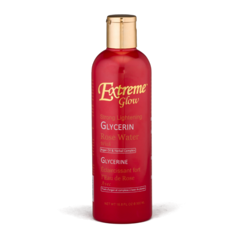 GLOW - Extreme Glow Eau de Rose Glycérine Éclaircissante Forte avec Huile d'Argan et Complexe de Plantes