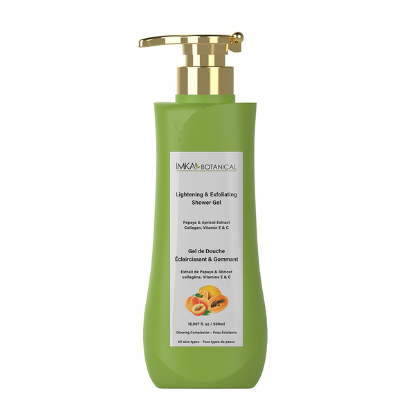 Papaya & Apricot Lightening & Exfoliating Shower Gel - Infused with Collagen, Vitamin E & C
