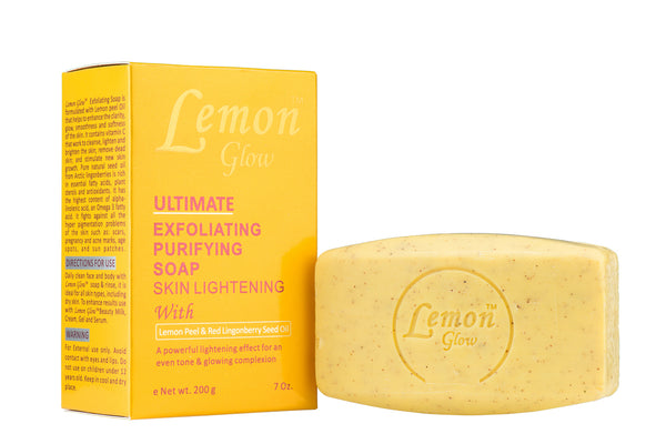 LABELLE GLOW - Lemon Glow Ultimate Exfoliating Purifying Soap With Lemon Peel & Red Lingonberry Seed Oil - ShanShar