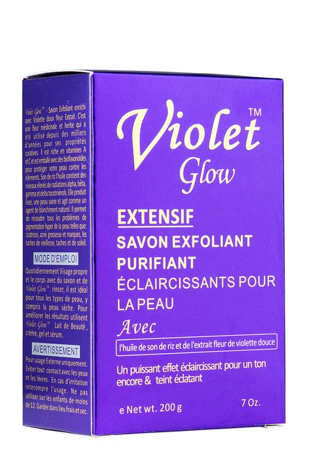 LABELLE GLOW - Violet Glow Extensive Exfoliating Purifying Soap With Sweet Violet Flower Extract & Rice Bran Oil - ShanShar