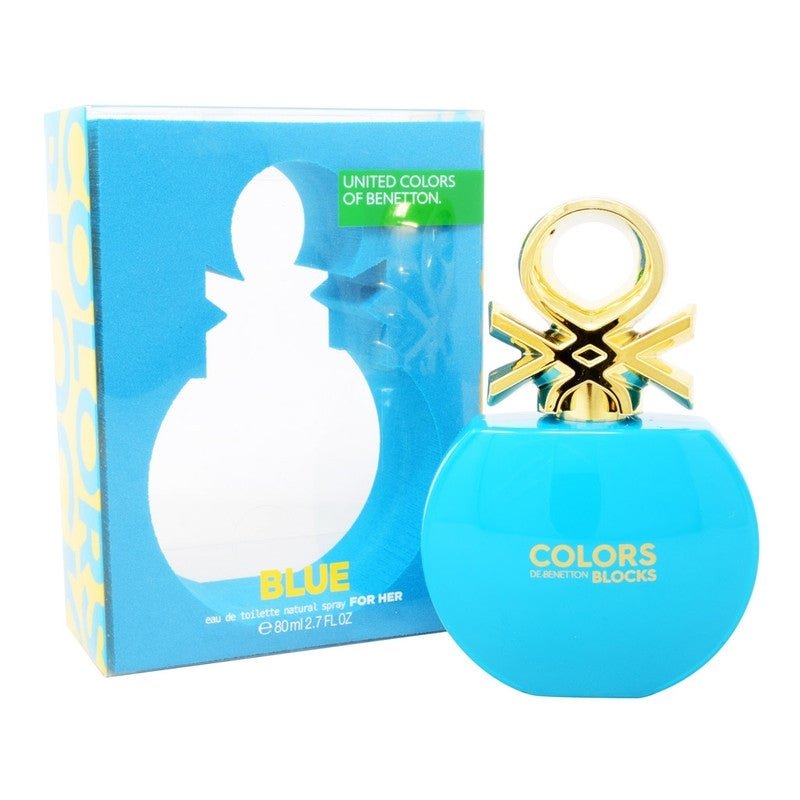 Benetton Colors Blocks Blue Eau De Toilette Spray For Women 2.7 oz (80mL) - ShanShar Beauty : The world of beauty.