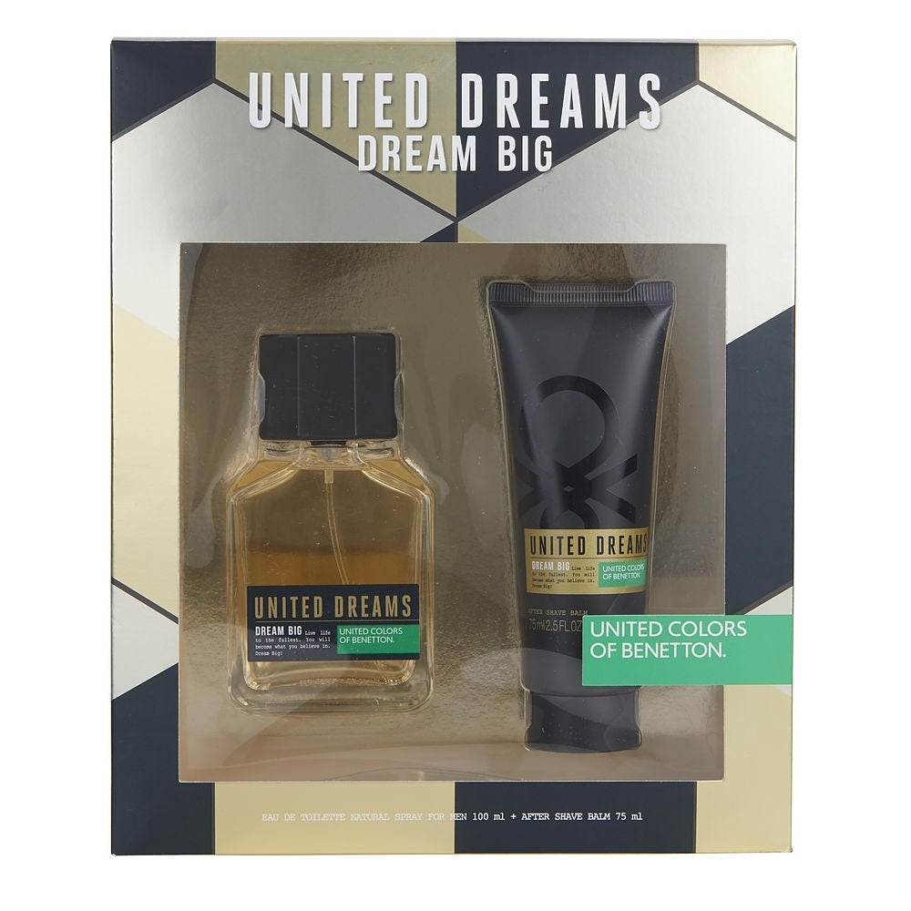 BENETTON UNITED DREAMS DREAM BIG 2 PCS SET FOR MEN: 3.4 (100mL) SPRAY - ShanShar Beauty : The world of beauty.