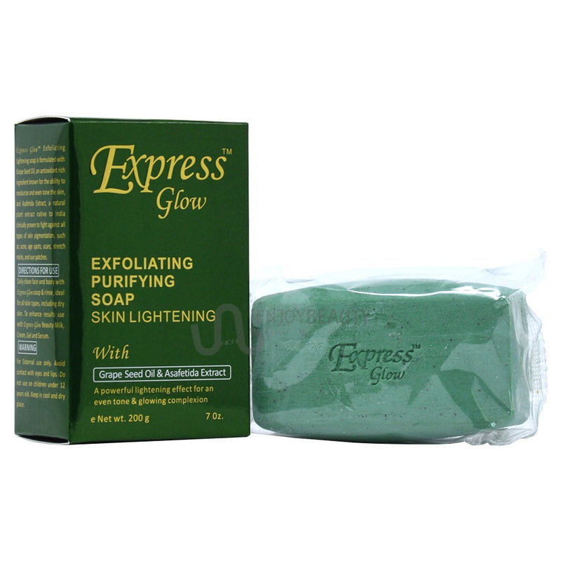 GLOW - Express Glow Exfoliating Purifying Soap With Grapeseed Oil & Asafetida Extract