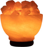 Lampe à sel himalayenne Fire Bowl, sculptée à la main, XL Himalayan 8-11 LBS
