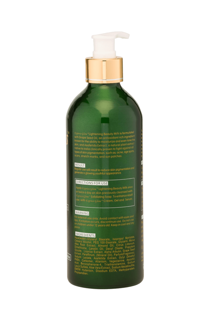 GLOW - Express Glow Triple Fast Lightening Beauty Milk With Grapeseed Oil & Asafetida Extract - ShanShar Beauty : The world of beauty.