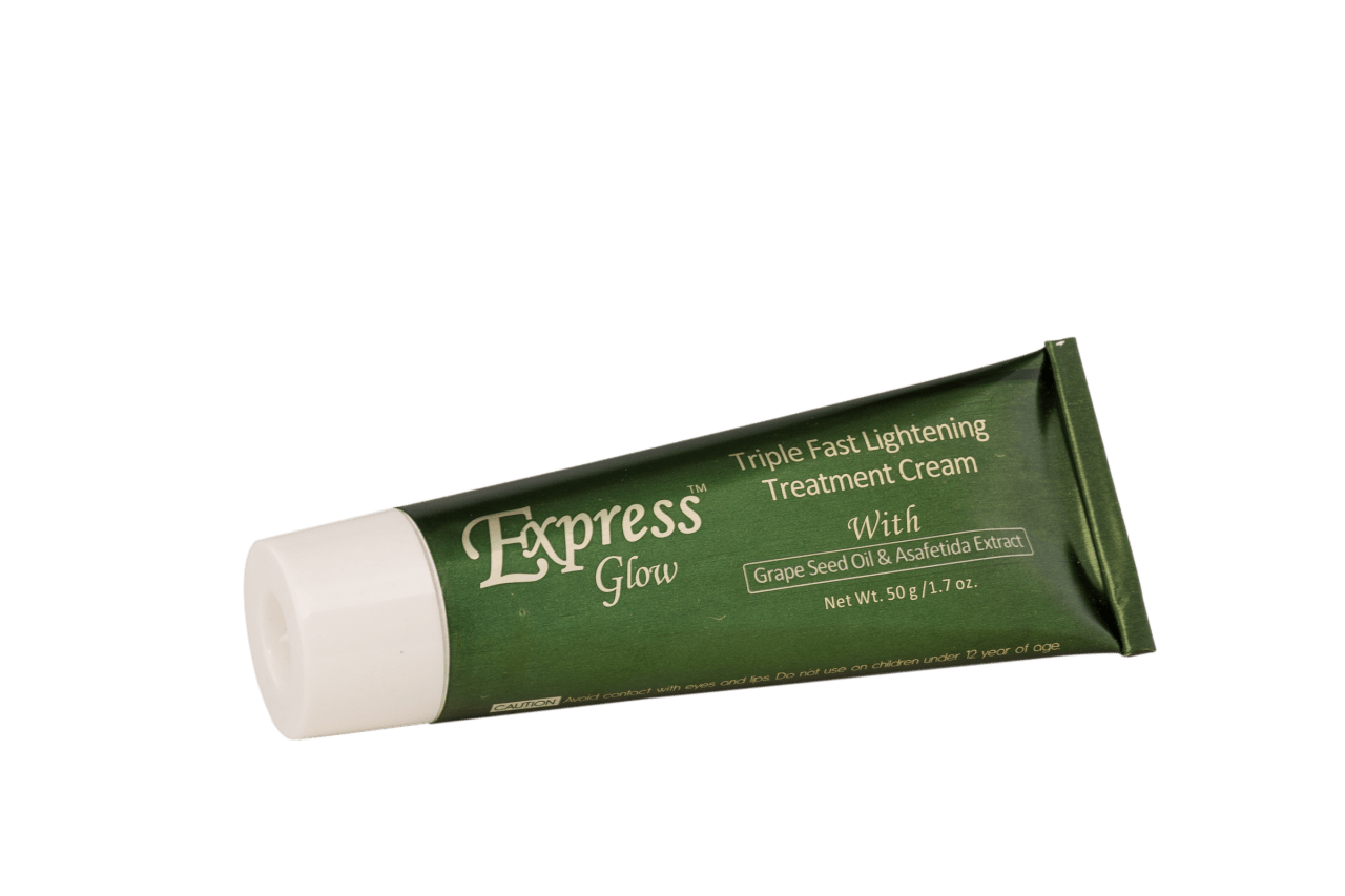 GLOW - Express Glow Triple Fast Lightening Cream With Grapeseed Oil & Asafetida Extract - ShanShar Beauty : The world of beauty.