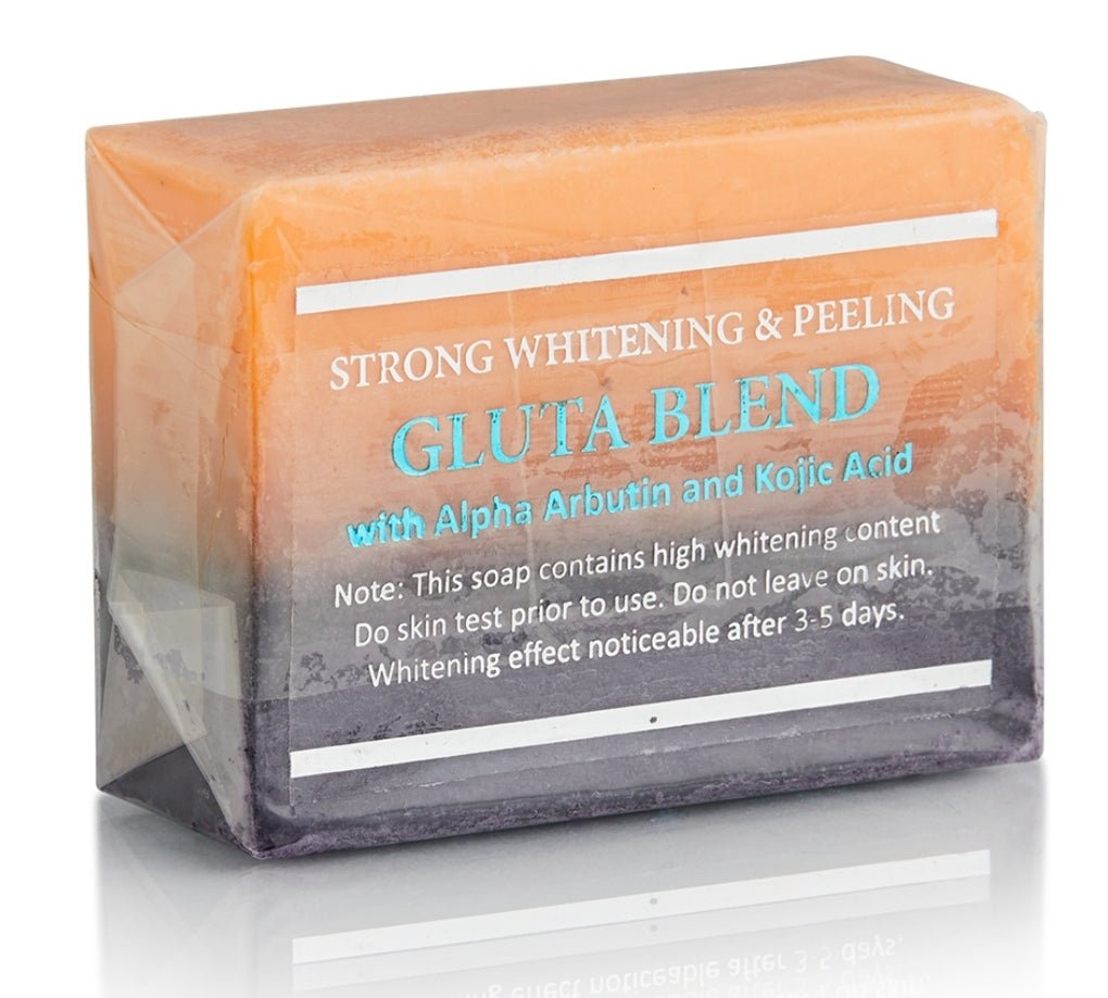 Gluta Blend Whitening/Peeling Soap w/ Glutathione, Arbutin, and Kojic Gluta Blend Whitening/Peeling Soap w/ Glutathione, Arbutin, and Kojic