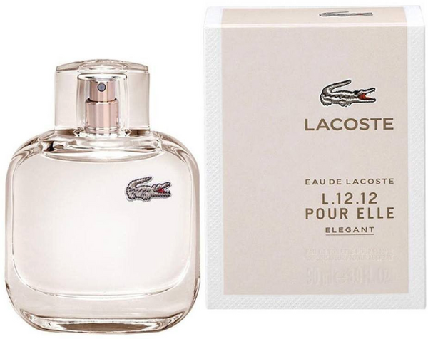 FRAG - Eau de Lacoste L.12.12 Pour Elle Elegant by Lacoste Fragrance for Women Eau de Toilette Spray 3.0 oz (90mL)